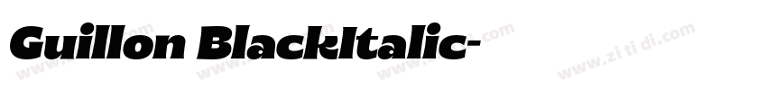 Guillon BlackItalic字体转换